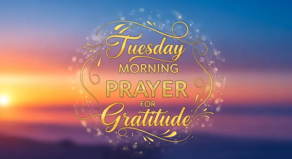 Tuesday Morning Prayer for Gratitude