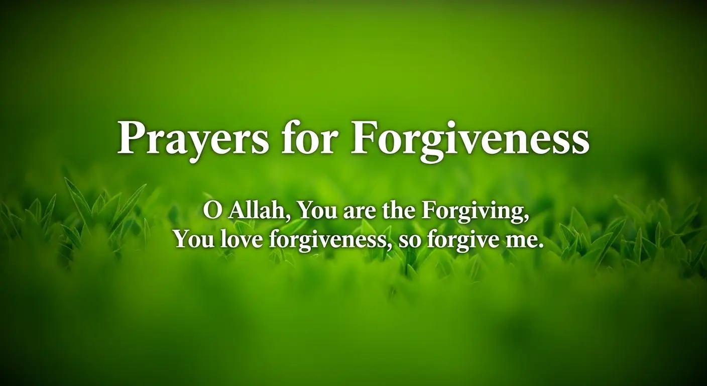 Prayers for Forgiveness