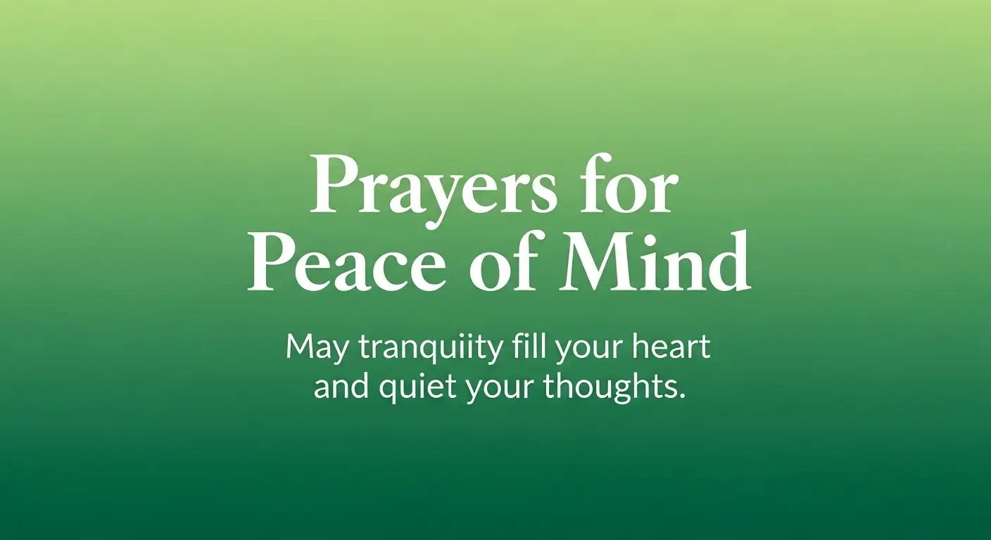 Prayers for Peace of Mind