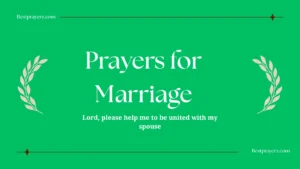 Prayers for Marriage