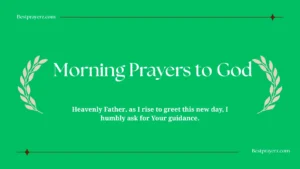 Morning Prayers to God