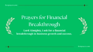 Prayers for Financial Breakthrough